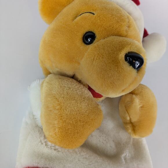 Classic Winnie the Pooh Christmas Stocking 3D Vintage 70s/80s Walt Disney World - Picture 3 of 16